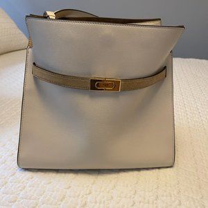 Tory Burch Lee Radziwill Leather & Suede Double Bag